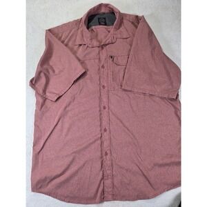 Wrangler ATG Shirt Mens XL Light Red Performance Utility Vented Short Sleeve EUC